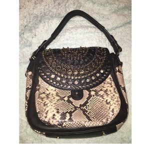 Via Republica Snake Print Handbag